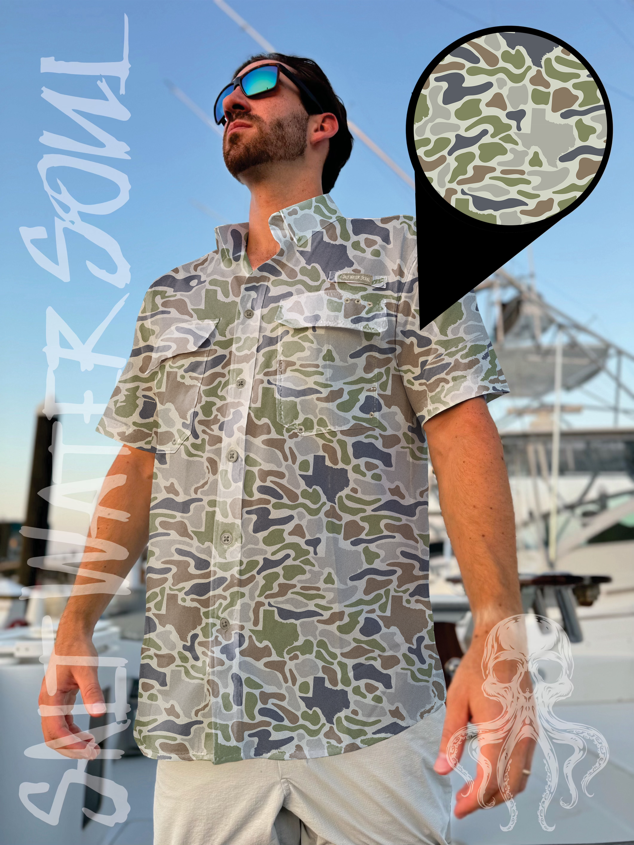 Texas Sand Camo Fishing Shirt – SALTWATERSOUL