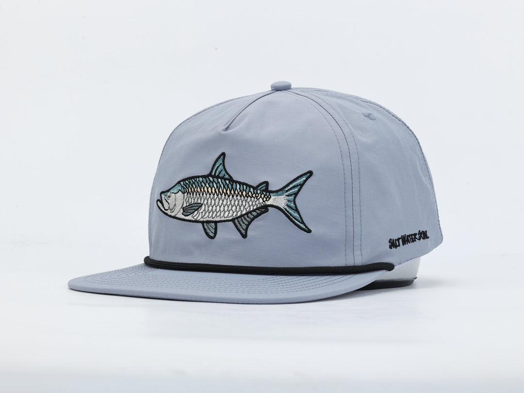 Embroidered Tarpon - Light Purple - Rope Hat