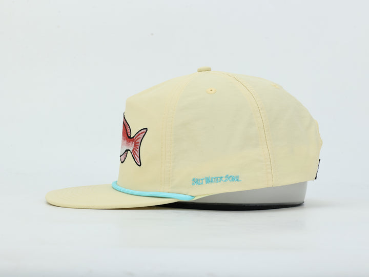Embroidered Snapper - Yellow - Rope Hat