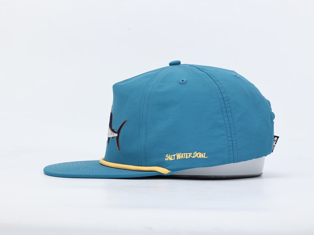 Embroidered Marlin - Blue - Rope Hat