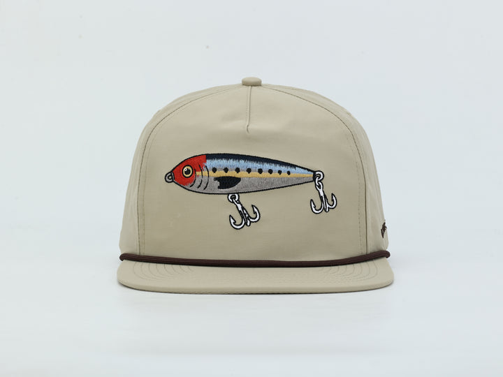 Embroidered Lure - Khaki - Rope Hat