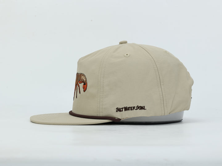 Embroidered Crawfish - Khaki - Rope Hat