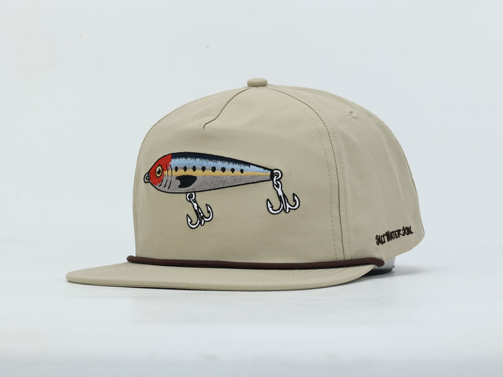 Embroidered Lure - Khaki - Rope Hat
