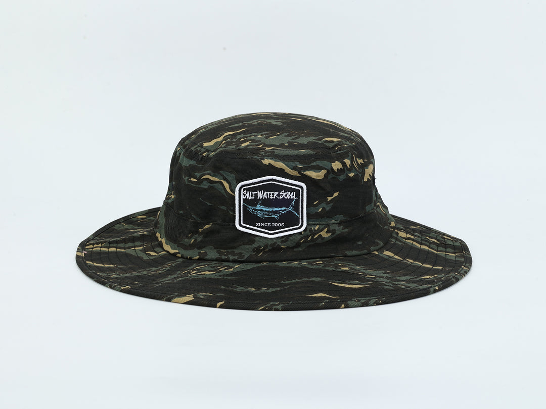 Marlin Wordmark - Tiger Camo - Bucket Hat