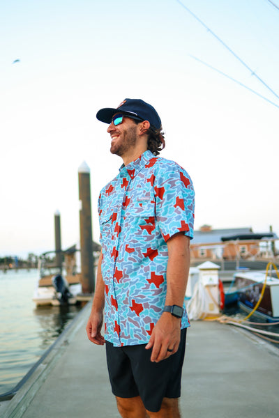Texas Burnt Orange Camo Fishing Shirt