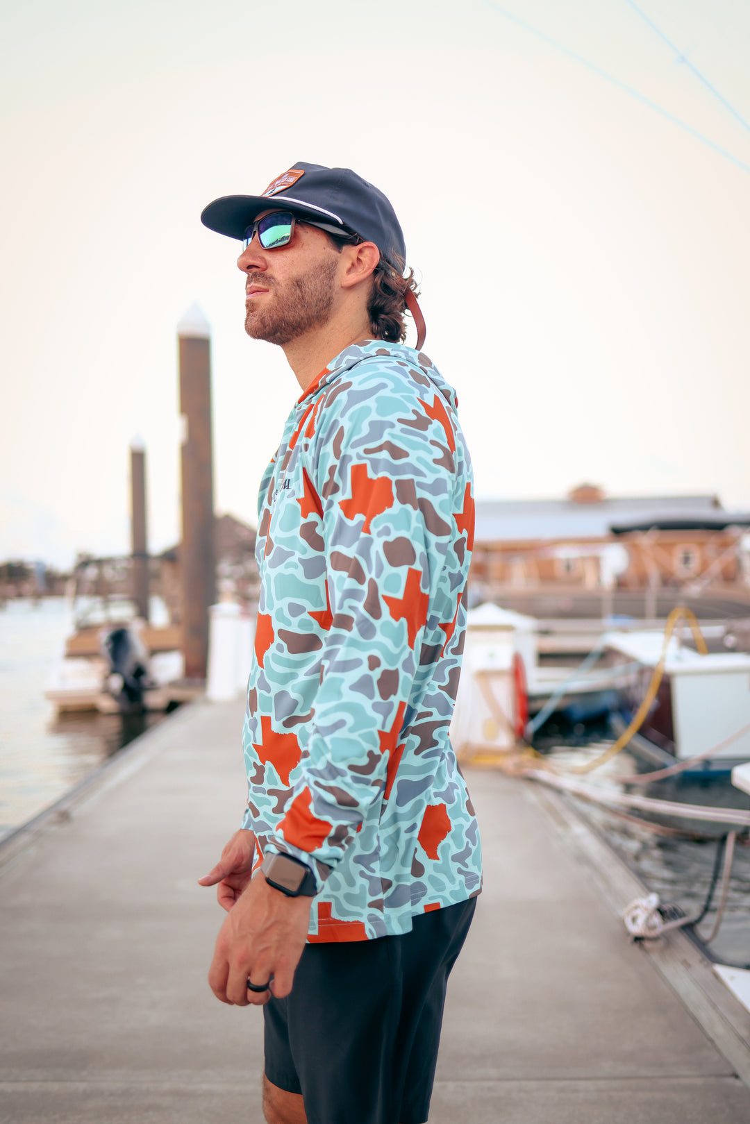 Burnt Orange Texas Camo Performance Hoodie