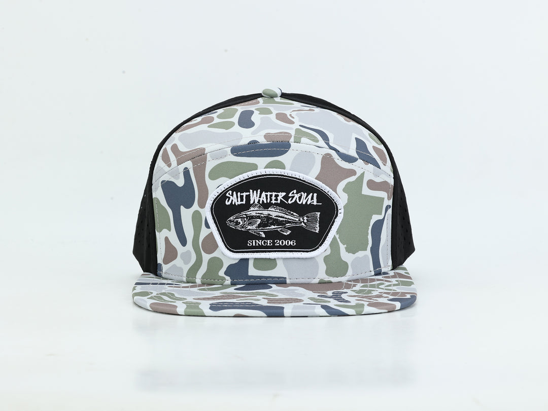 Redfish Wordmark - Texas Sand Camo - Vented Hat