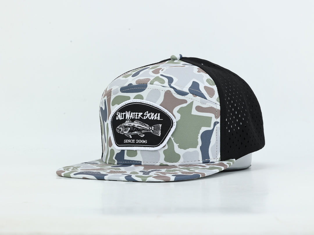 Redfish Wordmark - Texas Sand Camo - Vented Hat