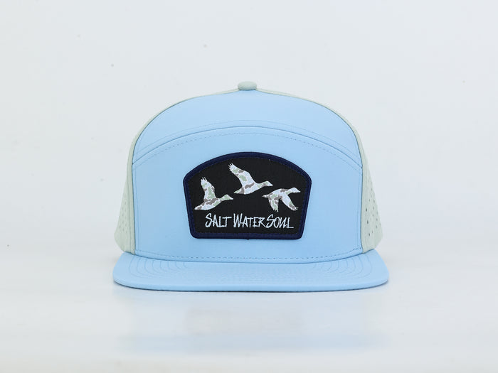 Camo Ducks - Light Blue & Green - Vented Hat