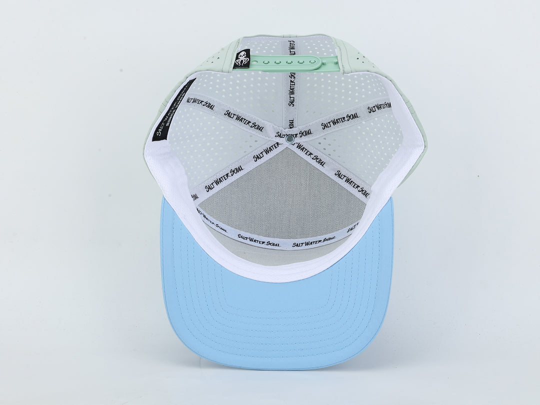 Camo Ducks - Light Blue &amp; Green - Vented Hat