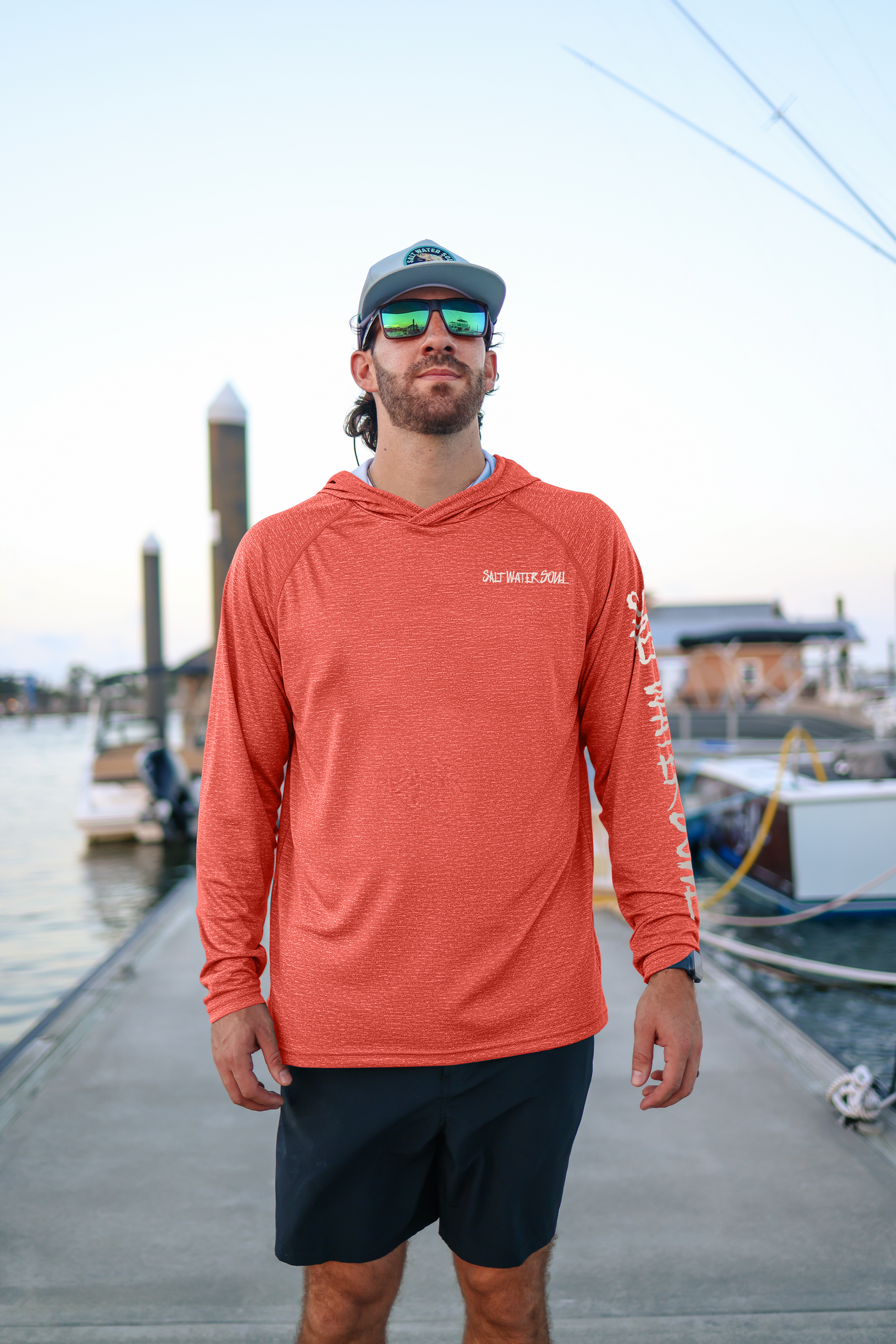 Marlin Classic Orange Performance Hoodie