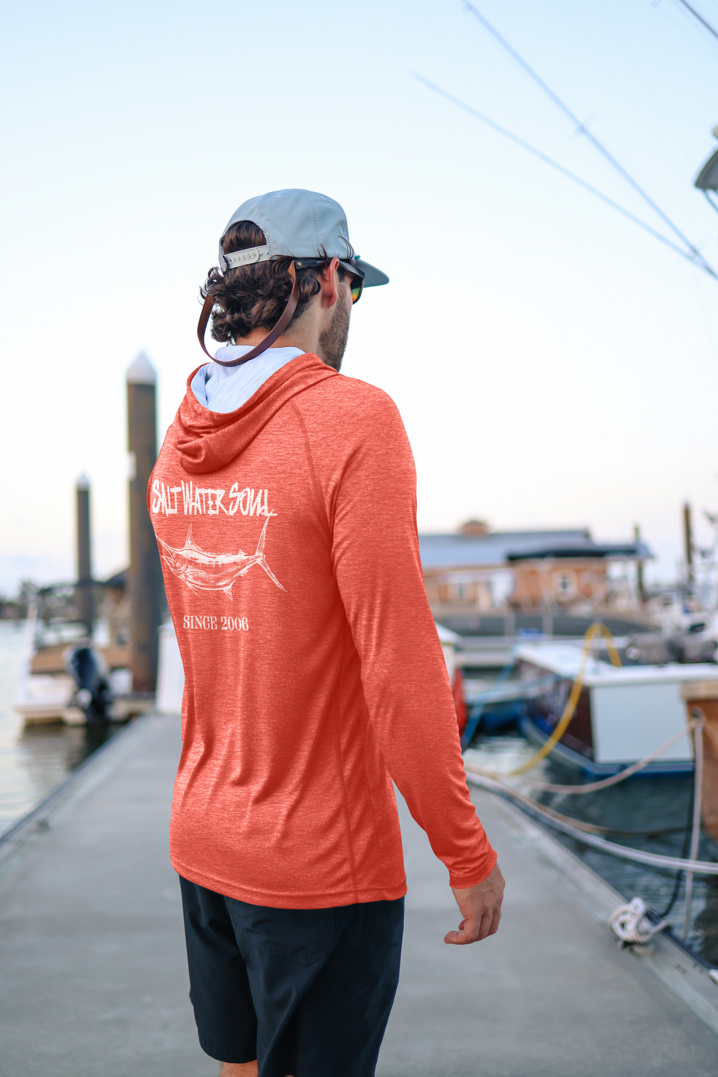Marlin Classic Orange Performance Hoodie