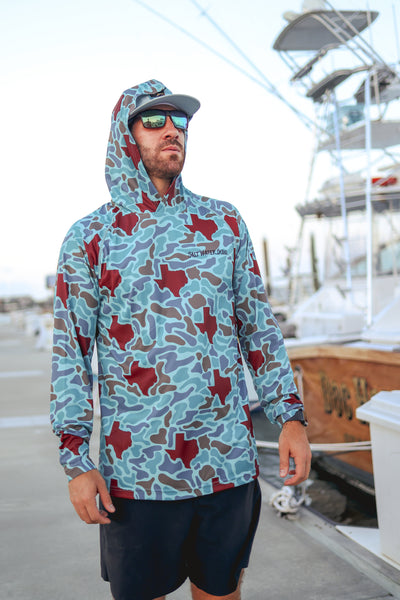 Maroon Texas Camo Performance Hoodie