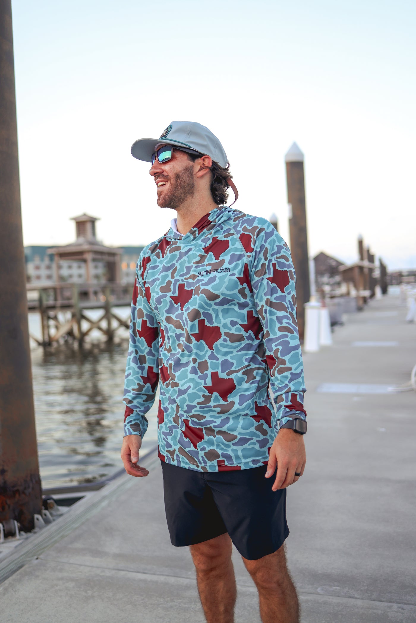 Maroon Texas Camo Performance Hoodie