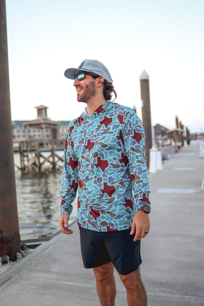 Maroon Texas Camo Performance Hoodie