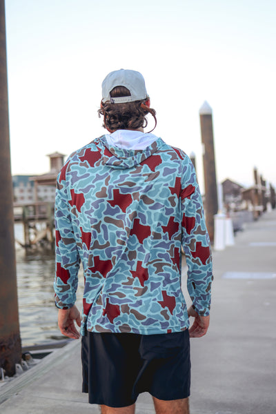 Maroon Texas Camo Performance Hoodie