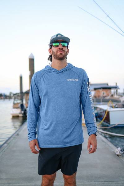 Redfish Classic Light Blue Performance Hoodie