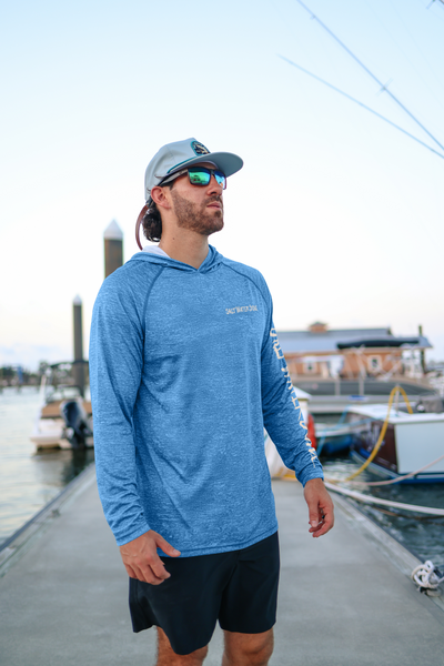 Redfish Classic Light Blue Performance Hoodie