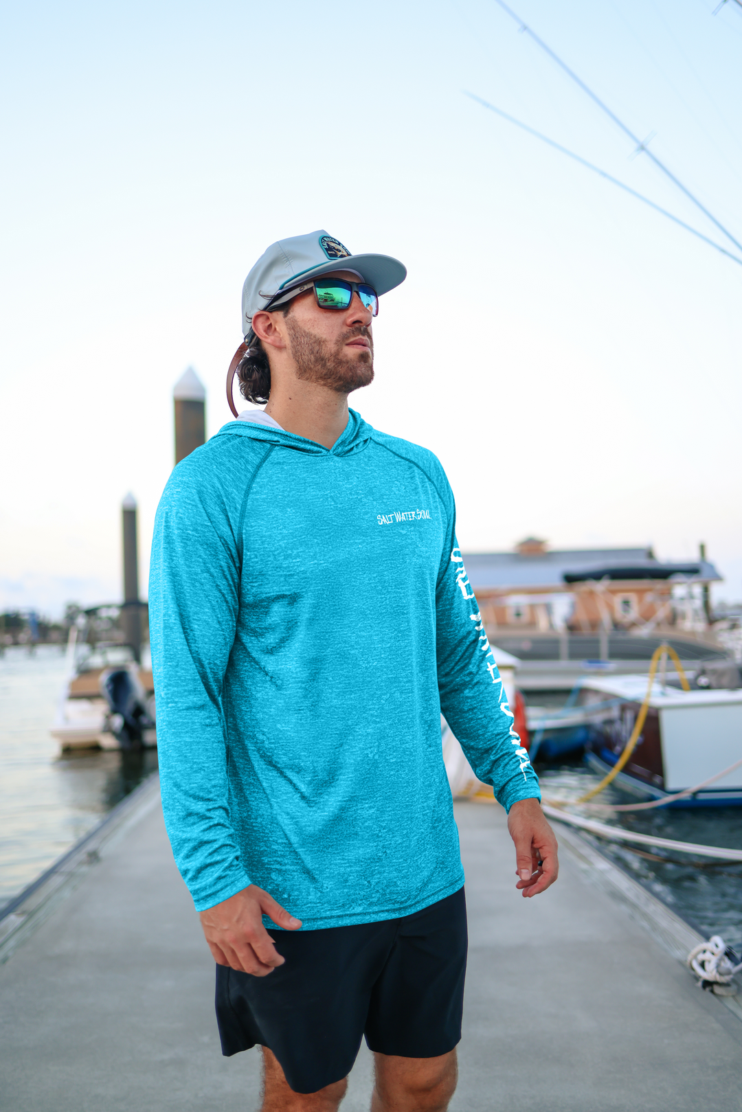 Tarpon Classic Teal Performance Hoodie