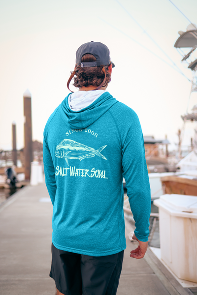 Tarpon Classic Teal Performance Hoodie