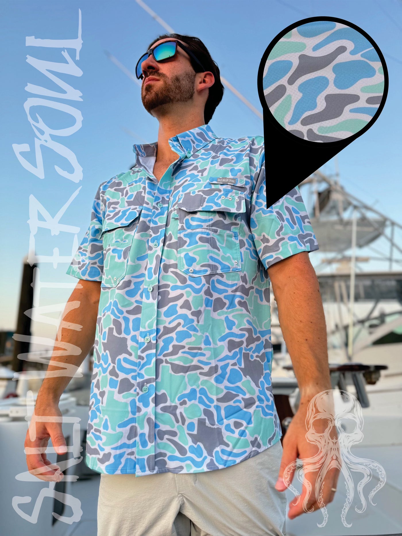 Texas Coastal Camo Fishing Shirt