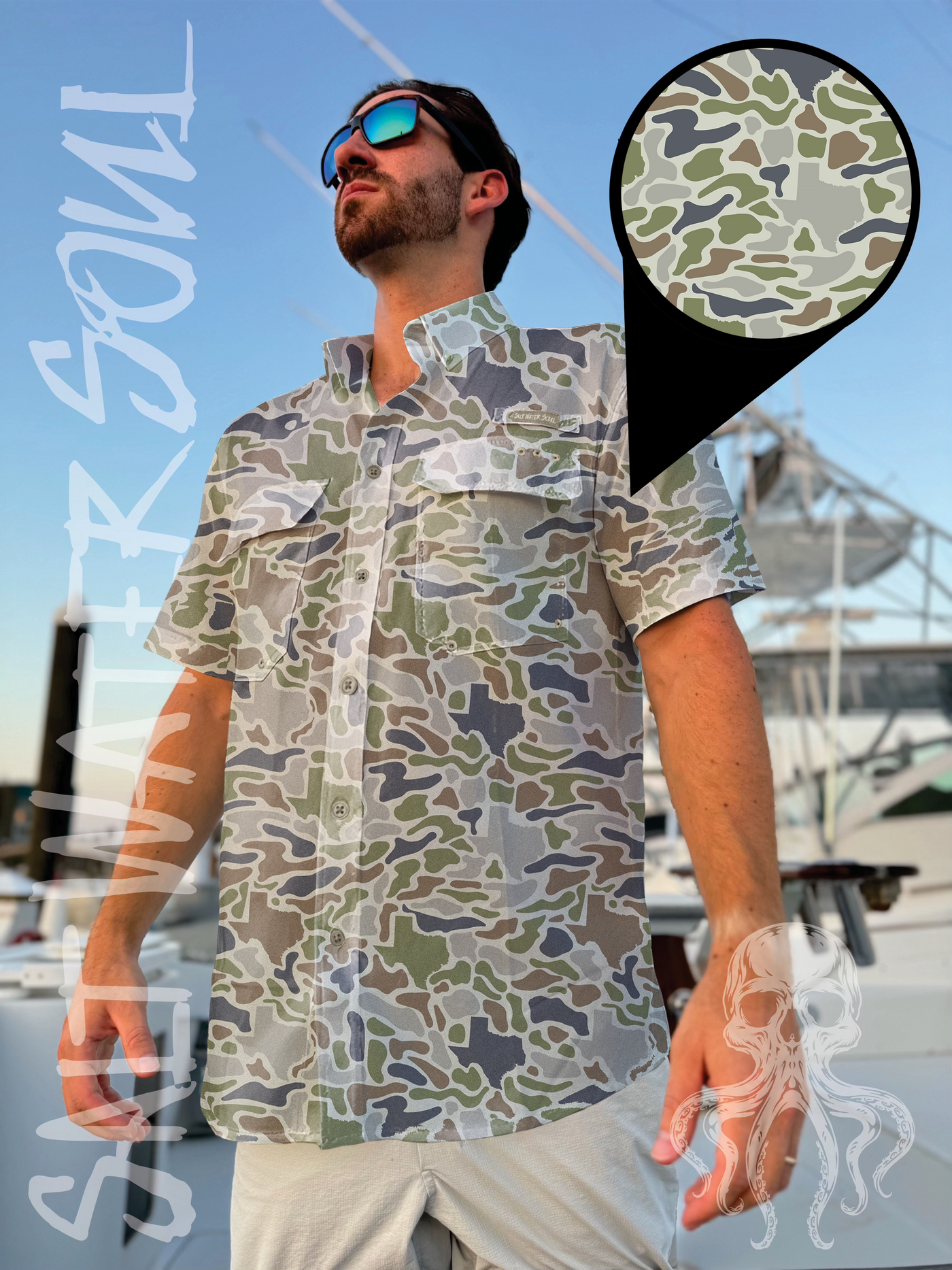 Texas Sand Camo Fishing Shirt