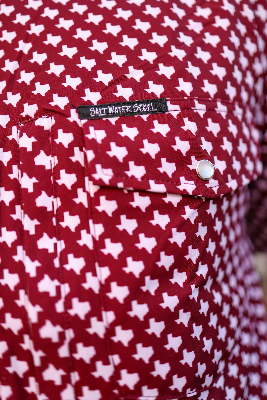 The Maroon Pearl Snap Fishing Shirt