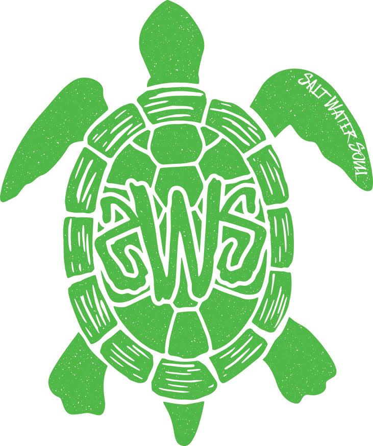 Tortuga Decal - Lime - saltwater-soul