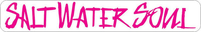 SALTWATERSOUL Pink Letter 8" x 2" Decal - saltwater-soul