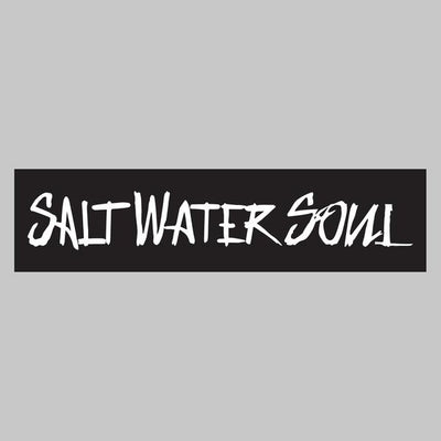 SALTWATERSOUL White Letter 8" x 2"  Decal - saltwater-soul