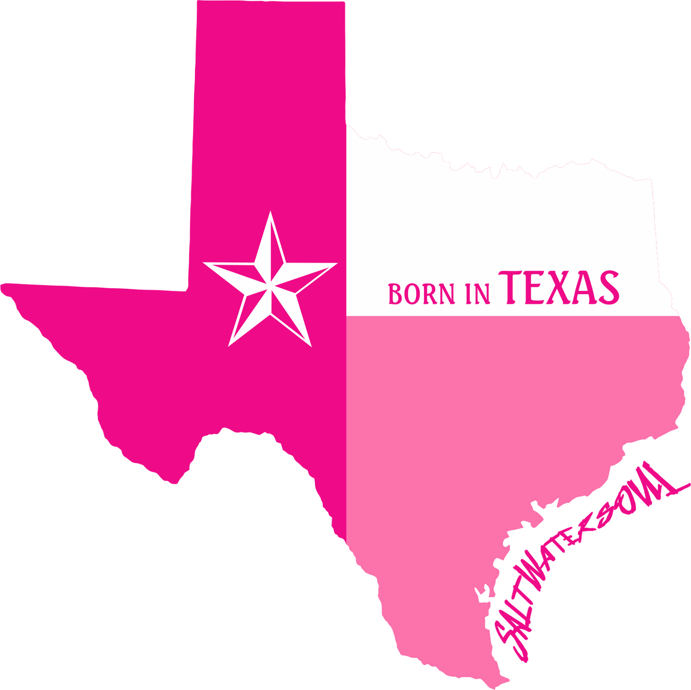 Born In Texas Pink Decal